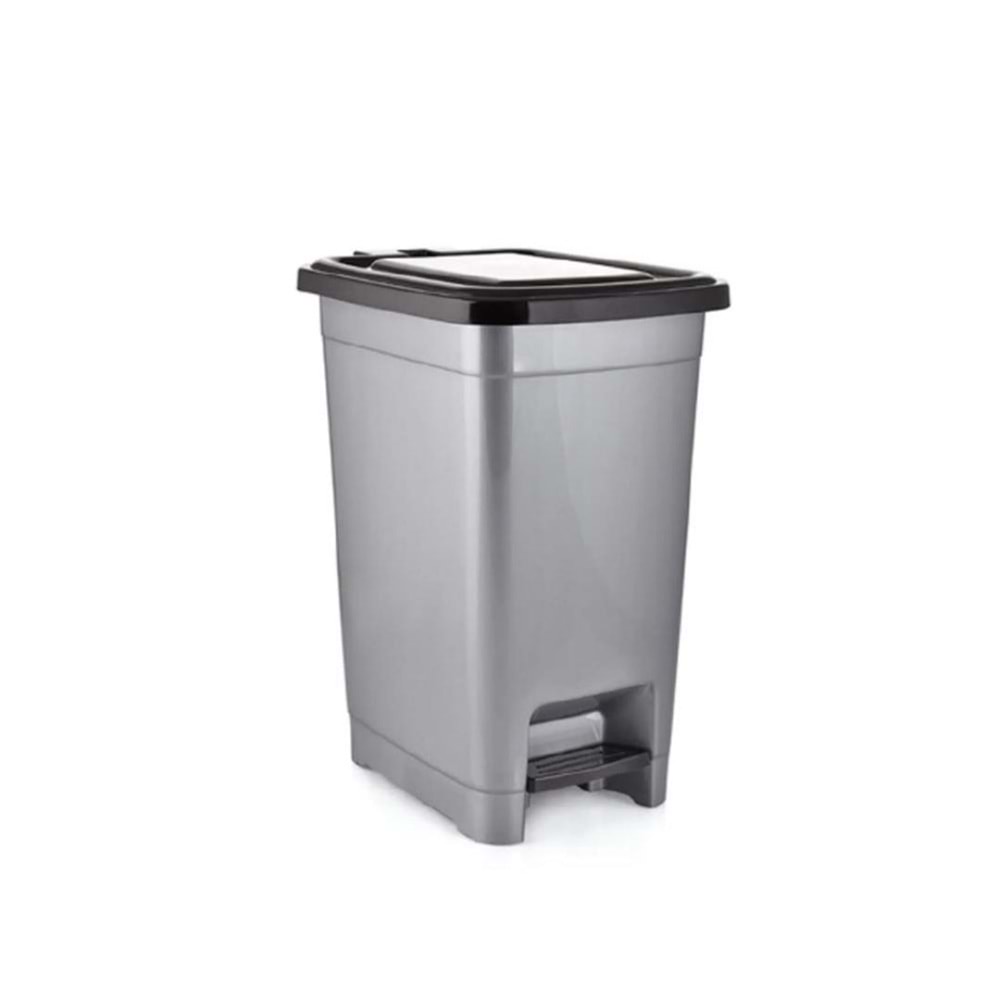 SLİM PEDALLI ÇÖP KOVASI GRİ 30 LT