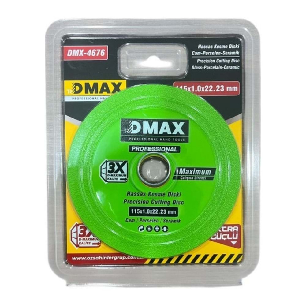 DMAX HASSAS KESME DİSKİ YEŞİL 115X1.0 (DM-4676)