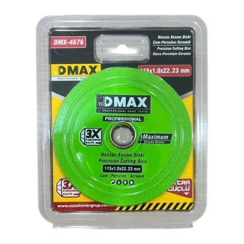 DMAX HASSAS KESME DİSKİ YEŞİL 115X1.0 (DM-4676)