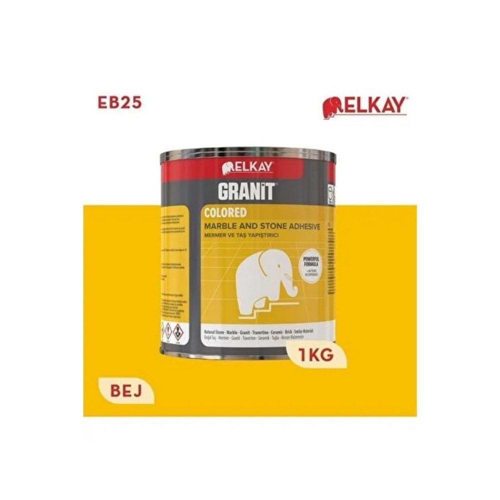 ELKAY GRANİT MERMER TAŞ YAPIŞTIRICI 1000 GR BEJ RENK