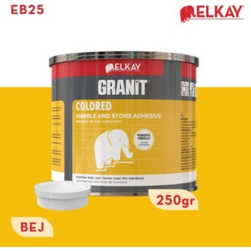 ELKAY GRANİT MERMER TAŞ YAPIŞTIRICI 250 GR BEJ RENK
