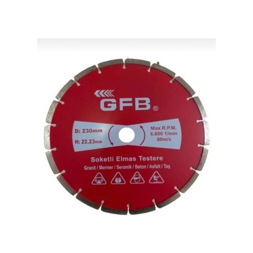GFB TURBO ELMAS TESTERE - 230 mm GRANIT-BETON-TAS