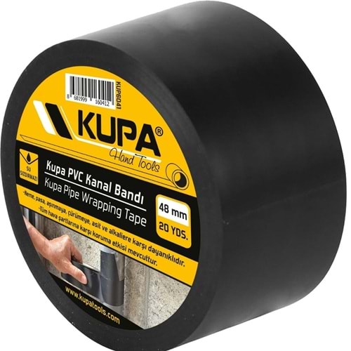KUPA KUP6041 PVC KANAL BANDI SİYAH 48 MM X 20 MT.