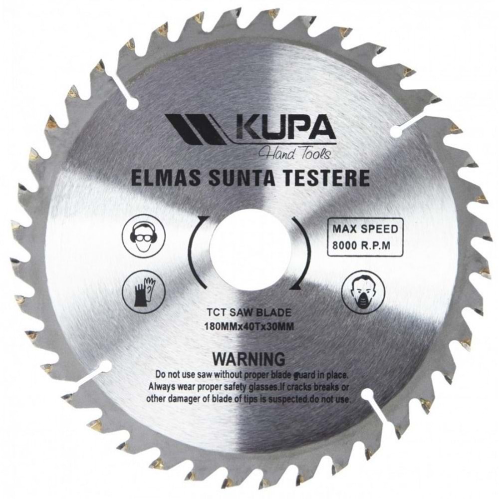 KUPA KUP7004 SUNTA KESME TESTERESİ 180MM 40TX30