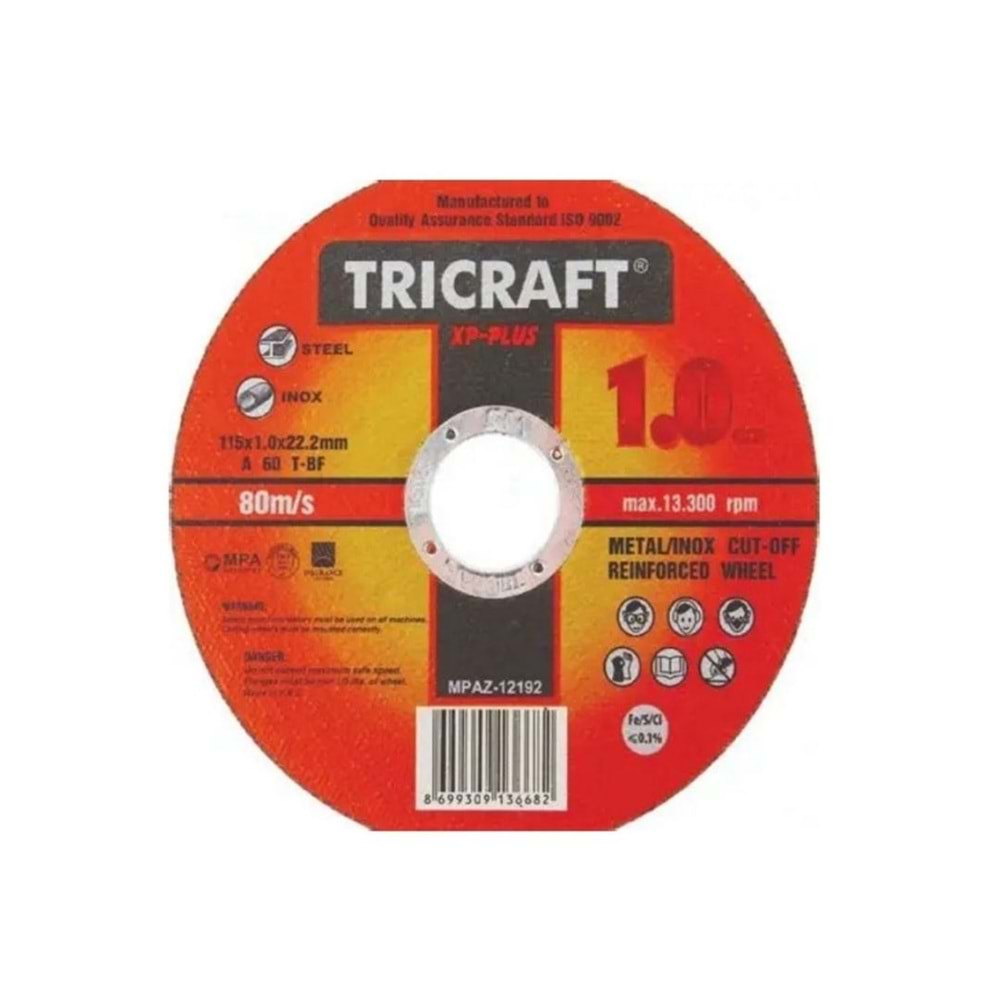 TRICRAFT INOX METAL KESICI 180*8*22,2 mm