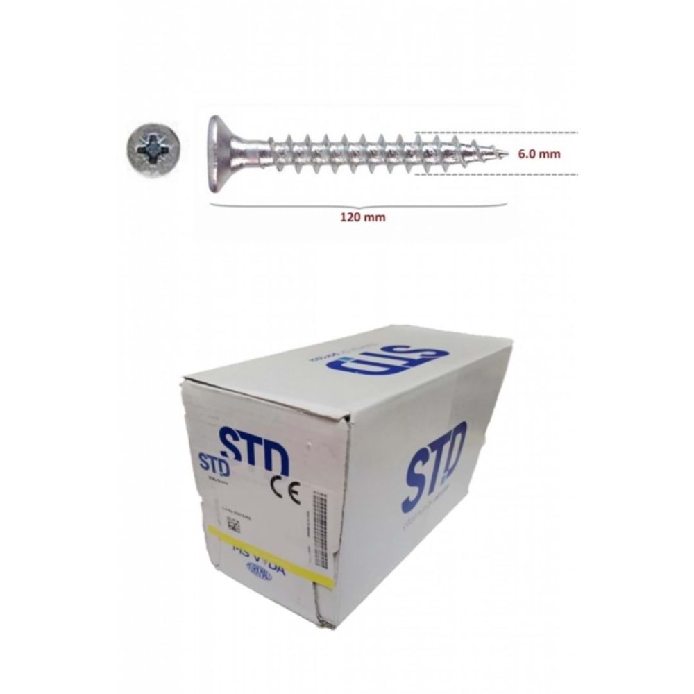 STD VİDA SUNTA 6X120 MAVİ