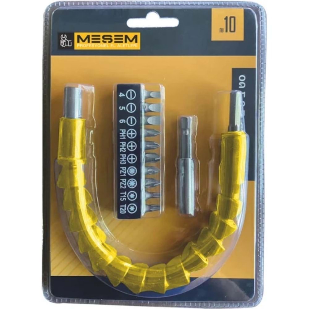 MEŞEM 962 ESNEK BÜKÜLEBİLİR AKROBAT TORNOVİDA UÇ SETİ 12 PRÇ