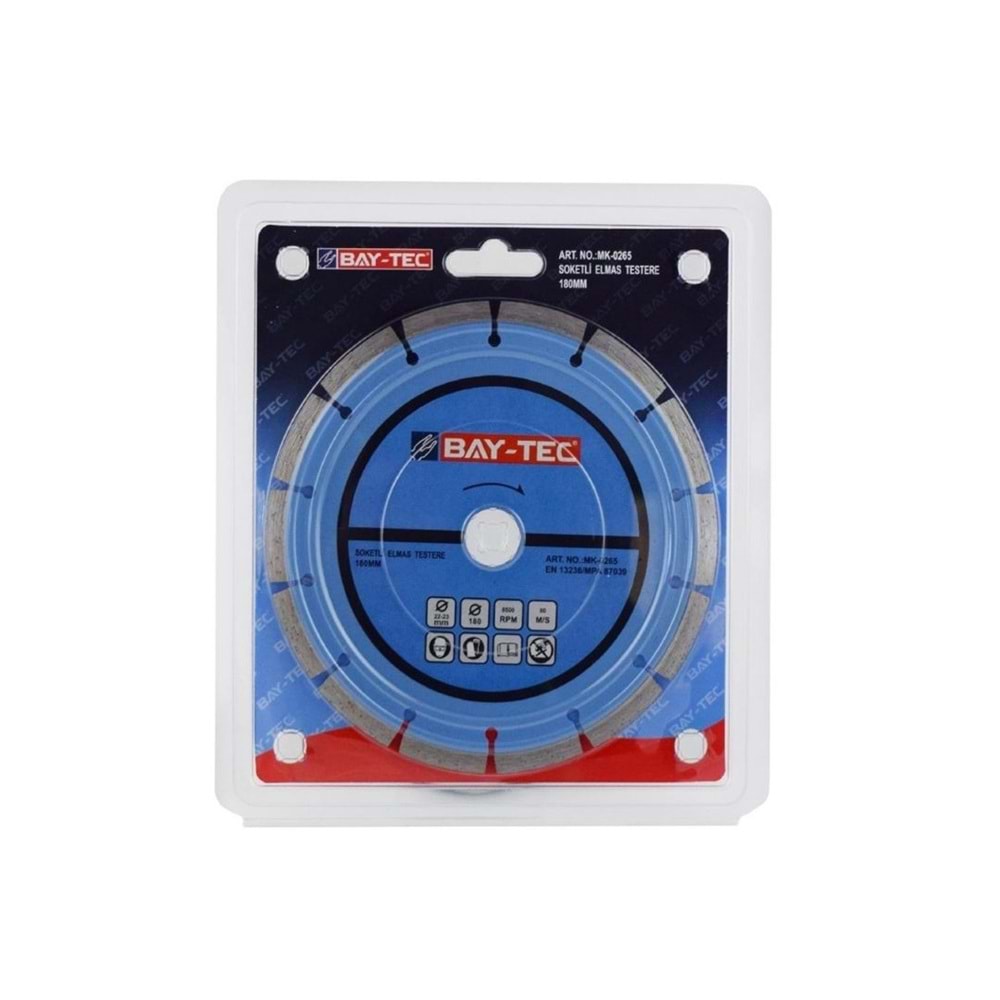 BAY-TEC SOKETLI ELMAS TESTERE - 180 mm