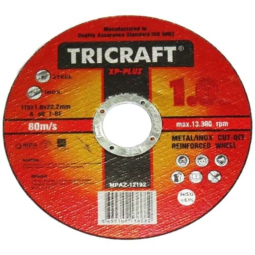 TRICRAFT INOX METAL KESICI XP-PLUS 115*3*22