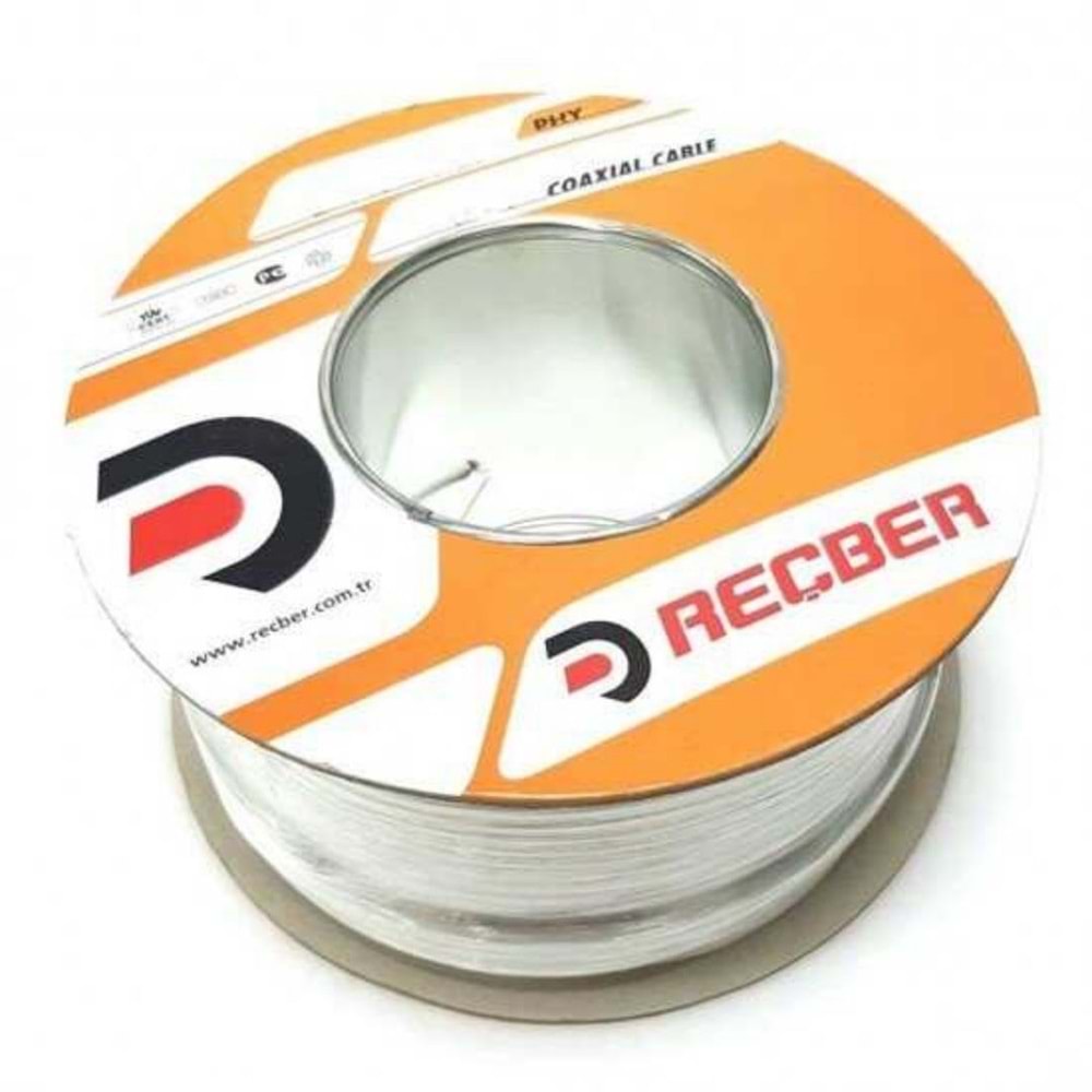 RECBER RG6U6 U6 PHY KABLO BEYAZ CU/CU