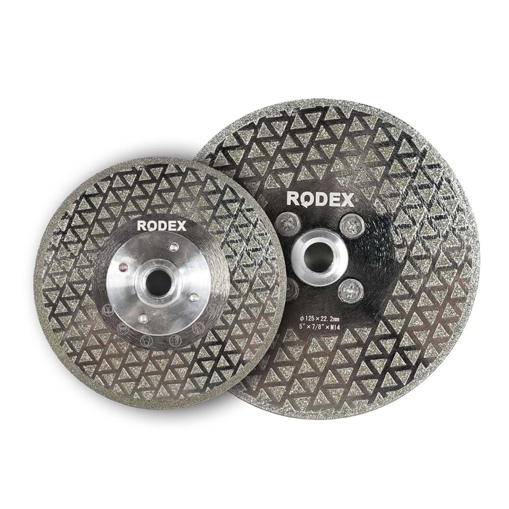 RODEX 115 MM ÇİFT TARAFLI ELEKTROLİZE ELMAS TESTERE FLANŞ DAHİL