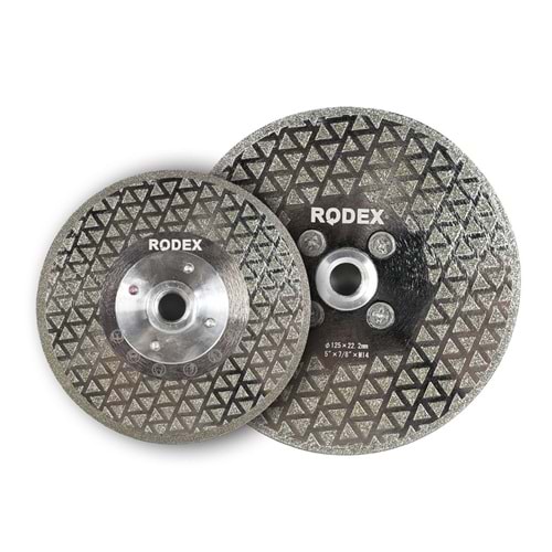 RODEX 115 MM ÇİFT TARAFLI ELEKTROLİZE ELMAS TESTERE FLANŞ DAHİL