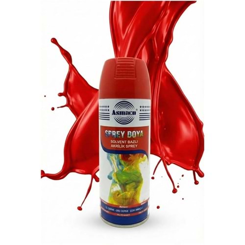 ASMACO AKRİLİK SPREY BOYA 400 ML KIRMIZI RAL:3002