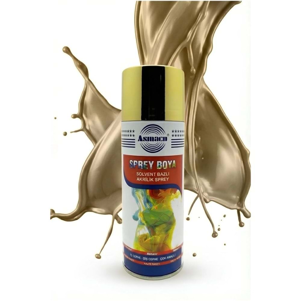 ASMACO AKRİLİK SPREY BOYA 400 ML ALTIN YALDIZ