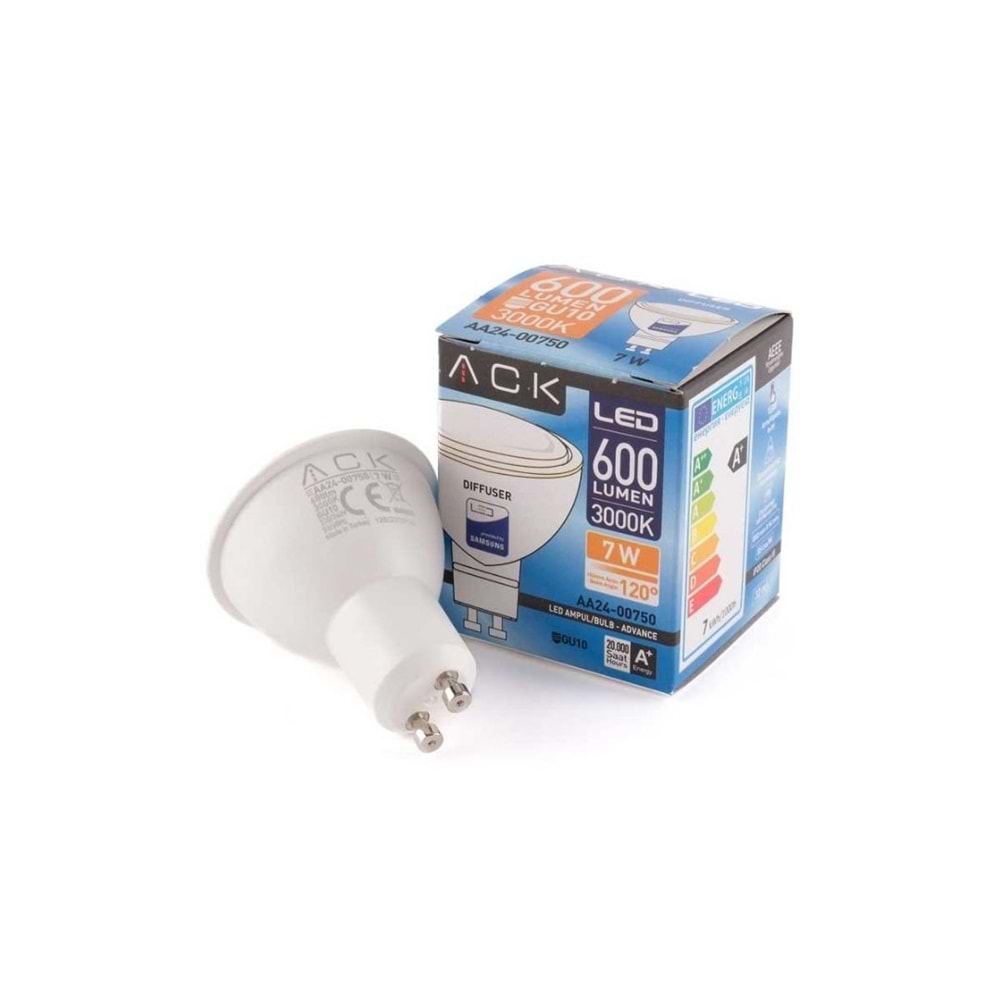 ACK 7W GU10 3000K AMPUL GÜNIŞIĞI