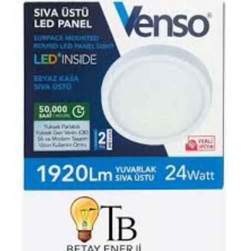 VENSO 24W S.Ü YUVARLAK LED PANEL 3500K